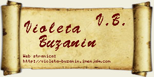 Violeta Bužanin vizit kartica
